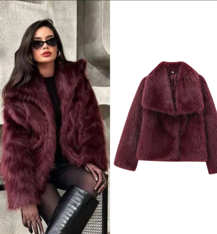 Manteau Fausse Fourrure Glamour Chic